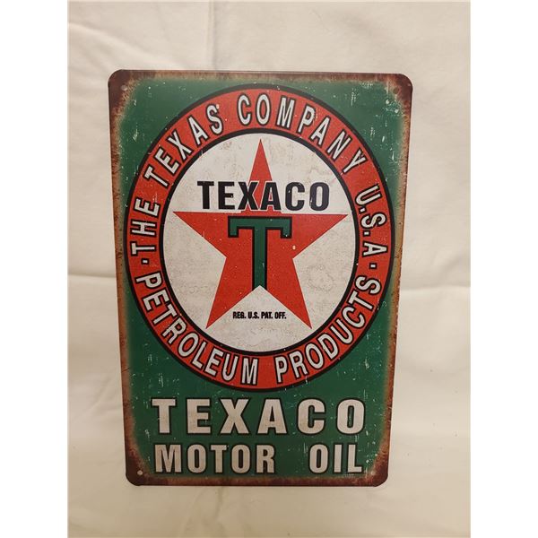 TEXACO OIL TIN SIGN