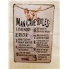 Image 1 : MAN CAVE RULES TIN SIGN