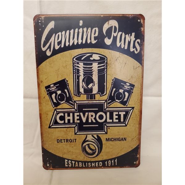 CHEVROLET PARTS TIN SIGN