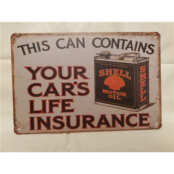 SHELL MOTOR OIL TIN SIGN