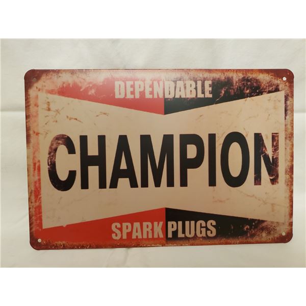 CHAMPION SPARK PLUGS TIN SIGN