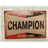 Image 1 : CHAMPION SPARK PLUGS TIN SIGN