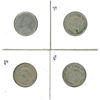 Image 2 : Lot of 4 silver quarters 25¢ coins