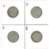 Image 2 : Lot of 4 .800 silver quarters 25¢ coins