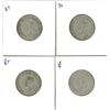 Image 2 : Lot of 4 .800 silver quarters 25¢ coins