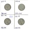 Image 1 : Lot of 4 .800 silver quarters 25¢ coins