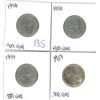 Image 1 : Lot of 4 .800 silver quarters 25¢ coins
