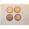 Image 1 : Lot of 4 .800 silver quarters 25¢ coins