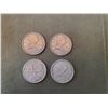 Image 1 : Lot of 4 .800 silver quarters 25¢ coins