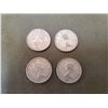 Image 2 : Lot of 4 .800 silver quarters 25¢ coins