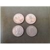 Image 2 : Lot of 4 .800 silver quarters 25¢ coins