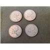 Image 1 : Lot of 4 .800 silver quarters 25¢ coins