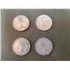 Image 2 : Lot of 4 .800 silver quarters 25¢ coins