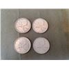 Image 1 : Lot of 4 .800 silver quarters 25¢ coins
