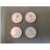 Image 2 : Lot of 4 .800 silver quarters 25¢ coins