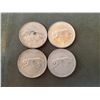 Image 1 : Lot of 4 1967 silver quarters