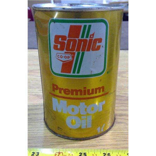 Vintage Sonic Coop Premium Motor Oil Tin - Full