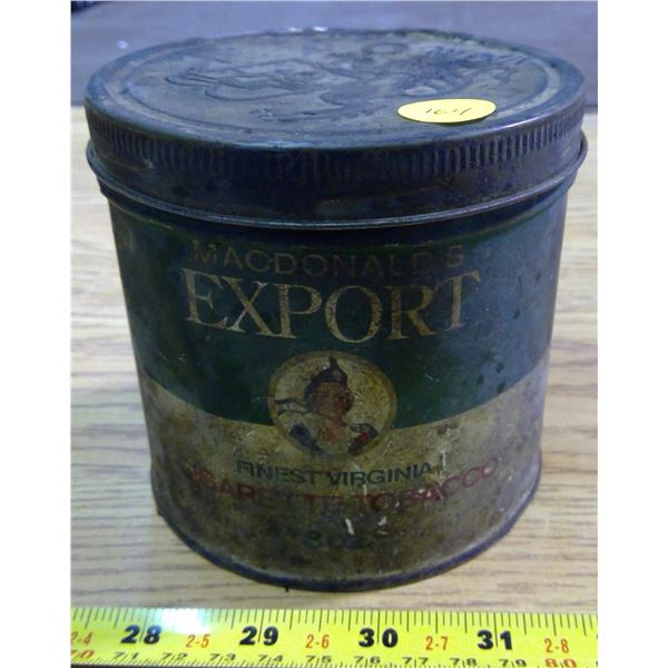 Vintage Export Tobacco Tin