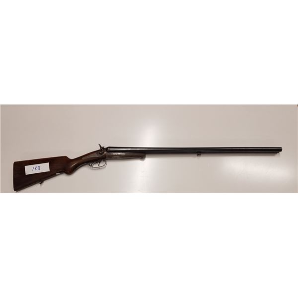 16 Ga side by side shotgun with external hammers. Missing firing pin