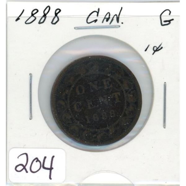 1888 Canadian large cent