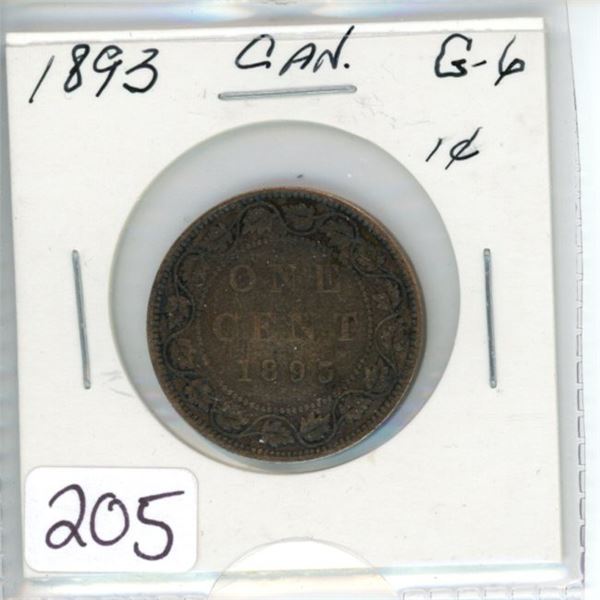 1893 Canadian large cent