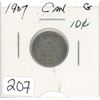 Image 1 : 1907 Canadian silver ten cent coin