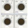 Image 1 : 1916-17-18-19 Canadian large cents graded fine