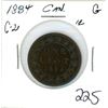 Image 1 : 1884 - C2 Canadian large cent - good
