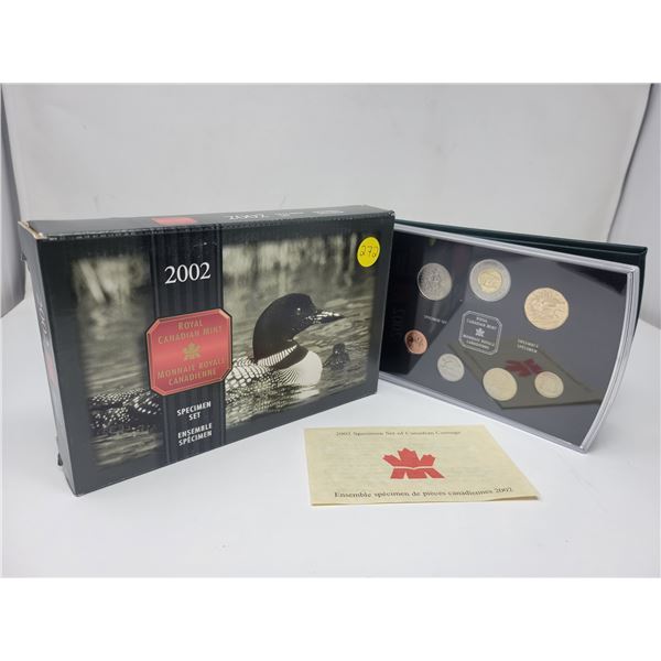 2002 Royal Canadian Mint Specimen Set, in original box