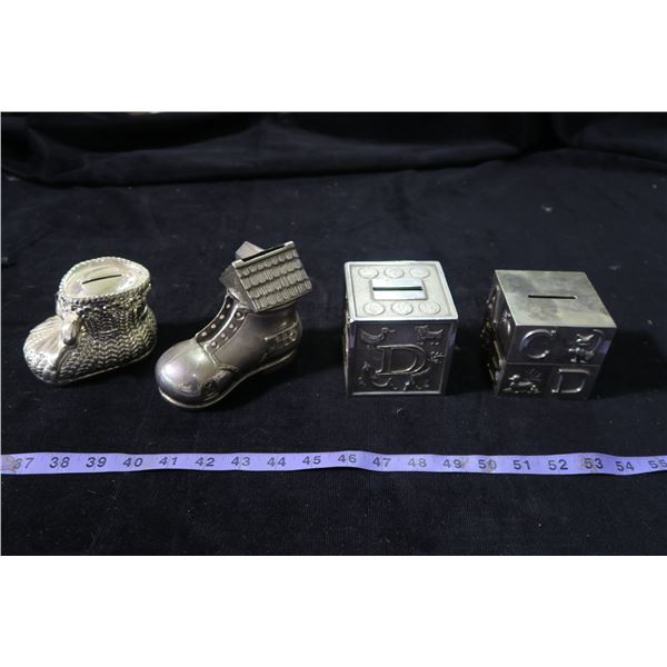 Lot of Metallic Coin Banks