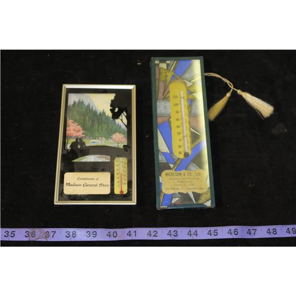 2 Advertising Thermometers