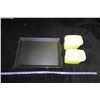 Image 1 : Vintage Tupperware Black Serving Tray 12"×15" & 2 Yellow Shelf Savers