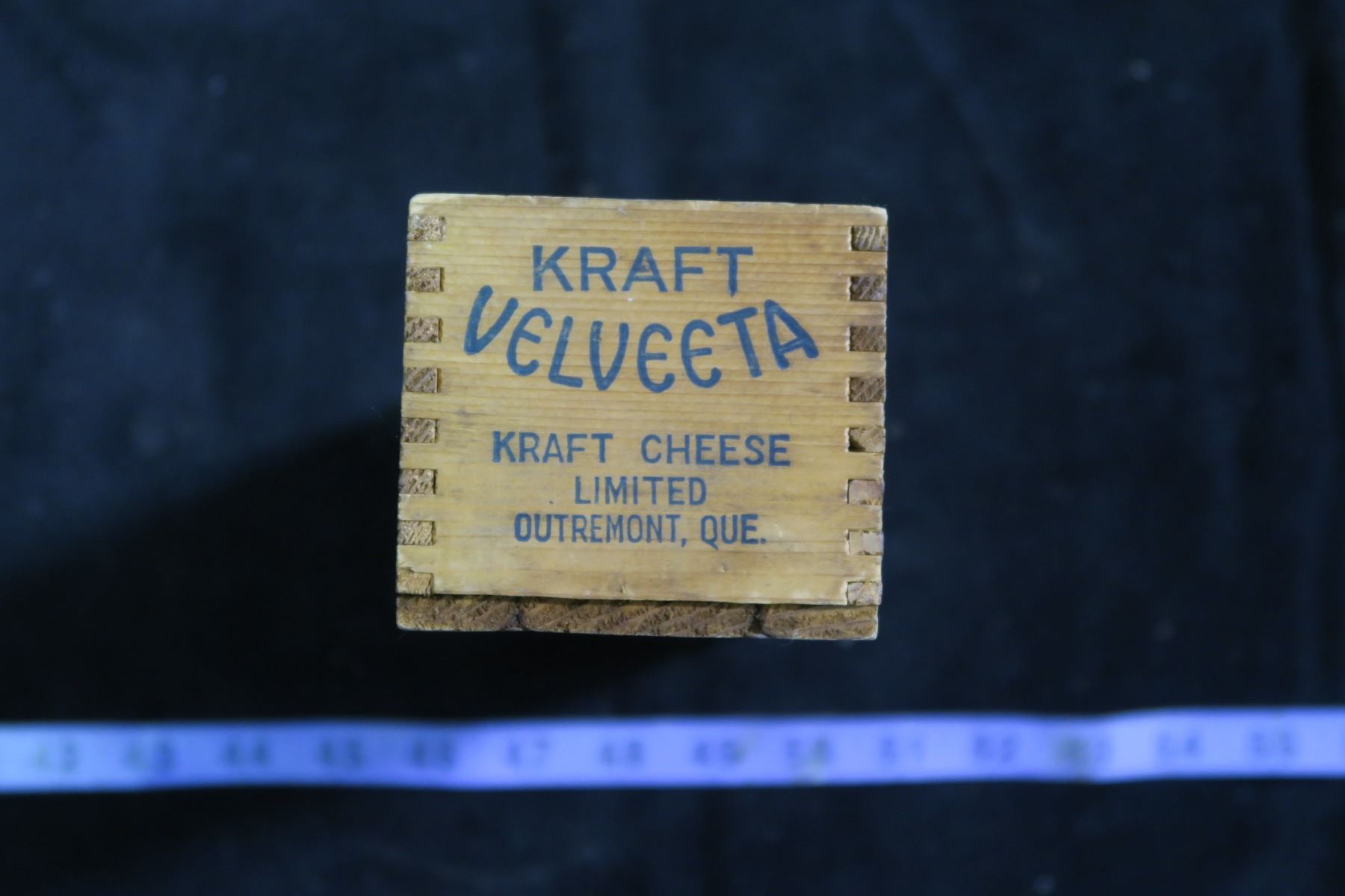 Vintage Kraft Velveeta Cheese Wood Box