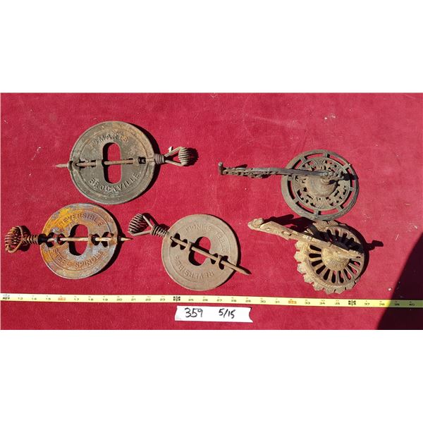 5 Cast Stove / Lantern Pcs.