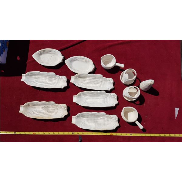 Plaster Corn Cob Set