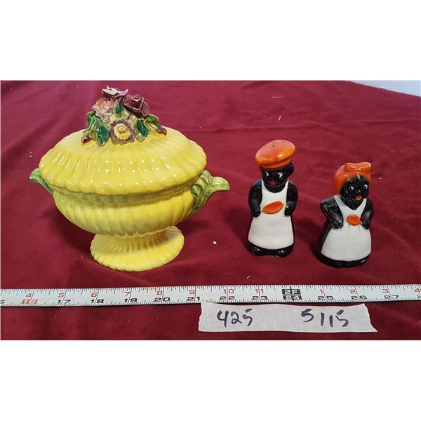 Sugar Bowl & Salt & Pepper