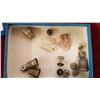 Image 1 : Lot Thimbles & Cuff Links & Arrow Heads