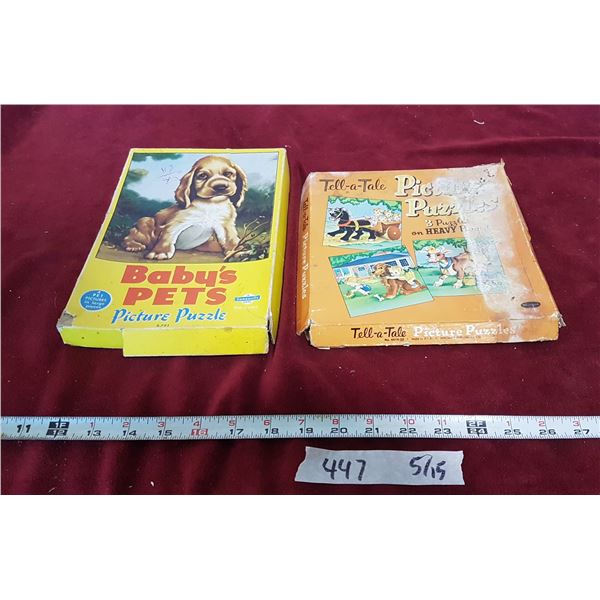 2 Vintage Picture Puzzles