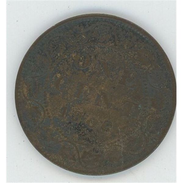 1906 Canadian One Cent Coin