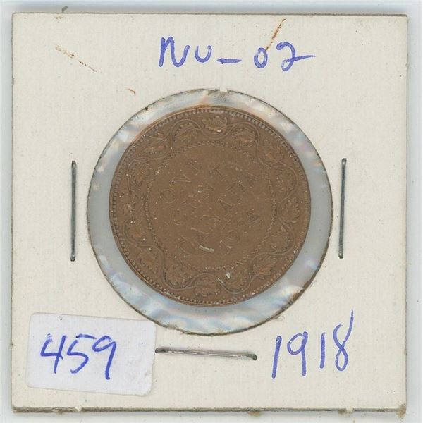 1918 Canadian One Cent Coin