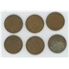 Image 2 : 6 X  1936 -1938 United States One Cent Coins