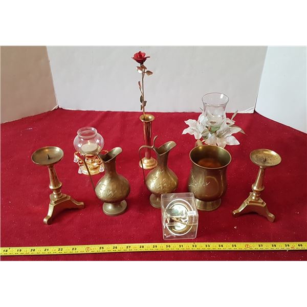 Lot Of Vintage Brass Décor