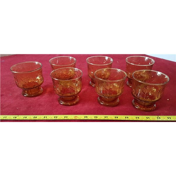 Matching Set of 7 Vintage Glasses