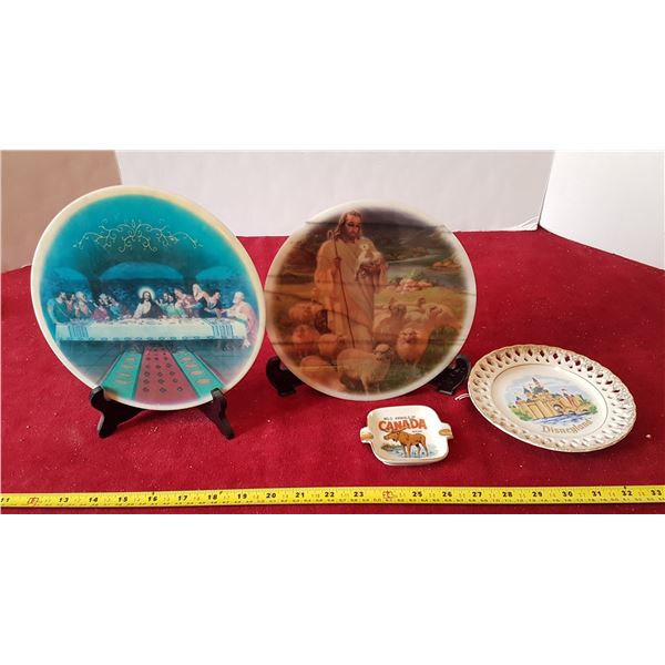 Lot of Decorative Plates - 2 With Stands