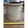 Image 3 : 5 GALLON CROCK W/ ELEPHANT EAR HANDLES (HAIRLINE CRACK) SALT GLAZE