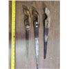 Image 4 : 3 WOODEN HANDLE DRYWALL SAWS