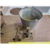 Image 1 : 2 IRON JACKS IN GALVANIZED BUCKET