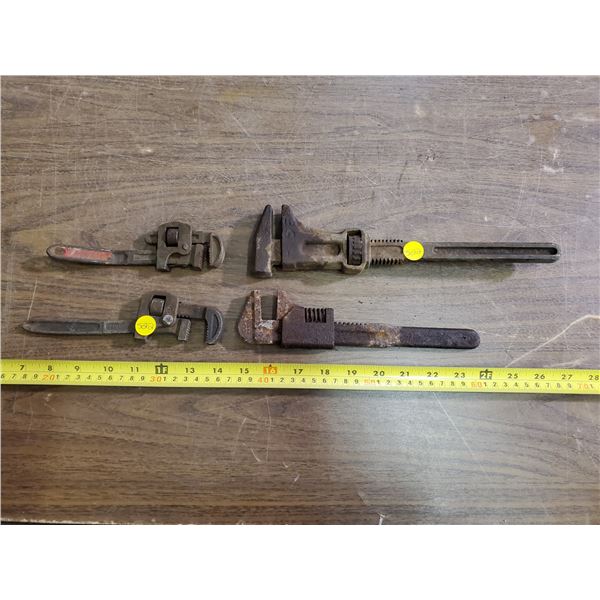 4 MISC SIZED HAND WRENCHES
