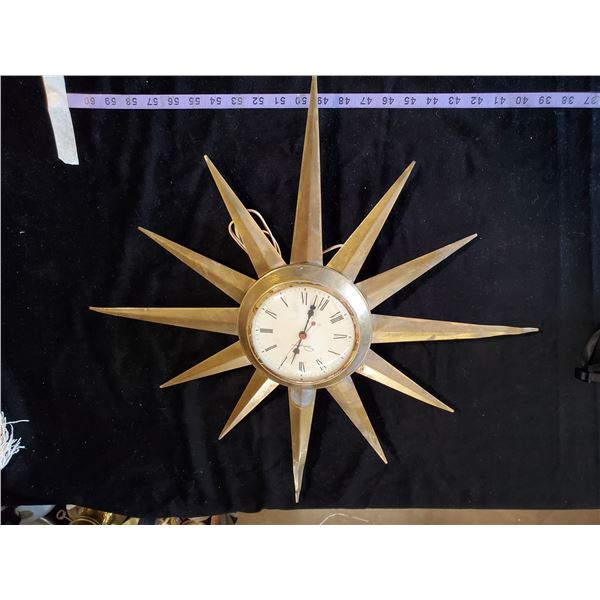 INGRAHAM STARBURST CLOCK - WORKING