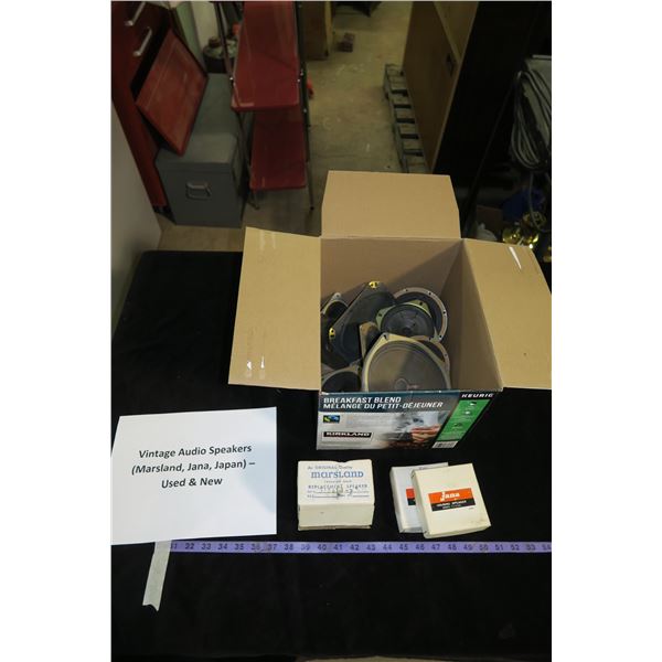 Box of Automotive Speakers, Most used, Some NOS